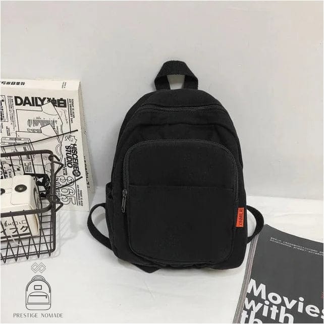 Noir / 25x25x13cm Petit Sac à Dos Toile Femme