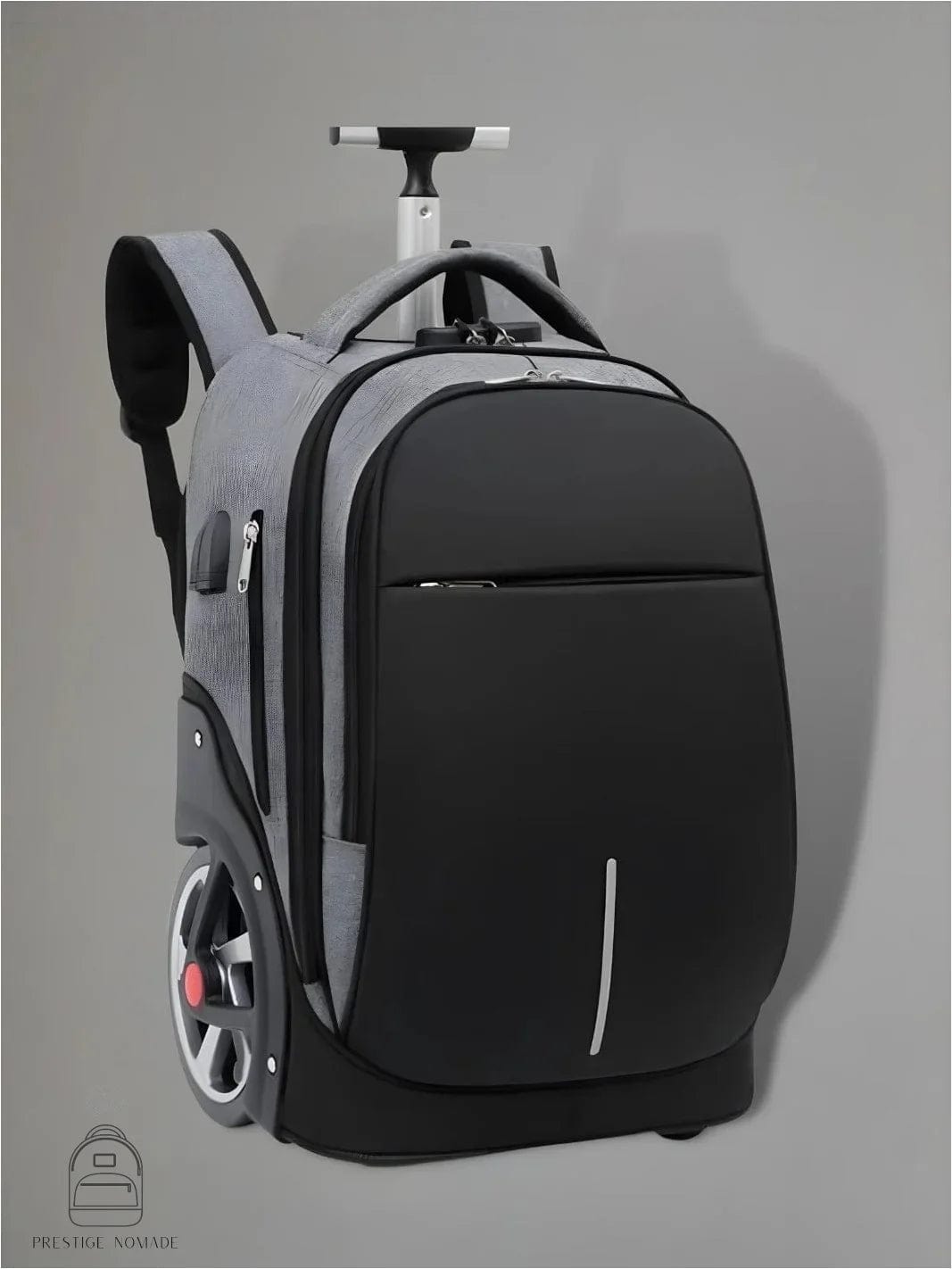 Gris Sac à dos a roulettes<br>Le sac à roulettes