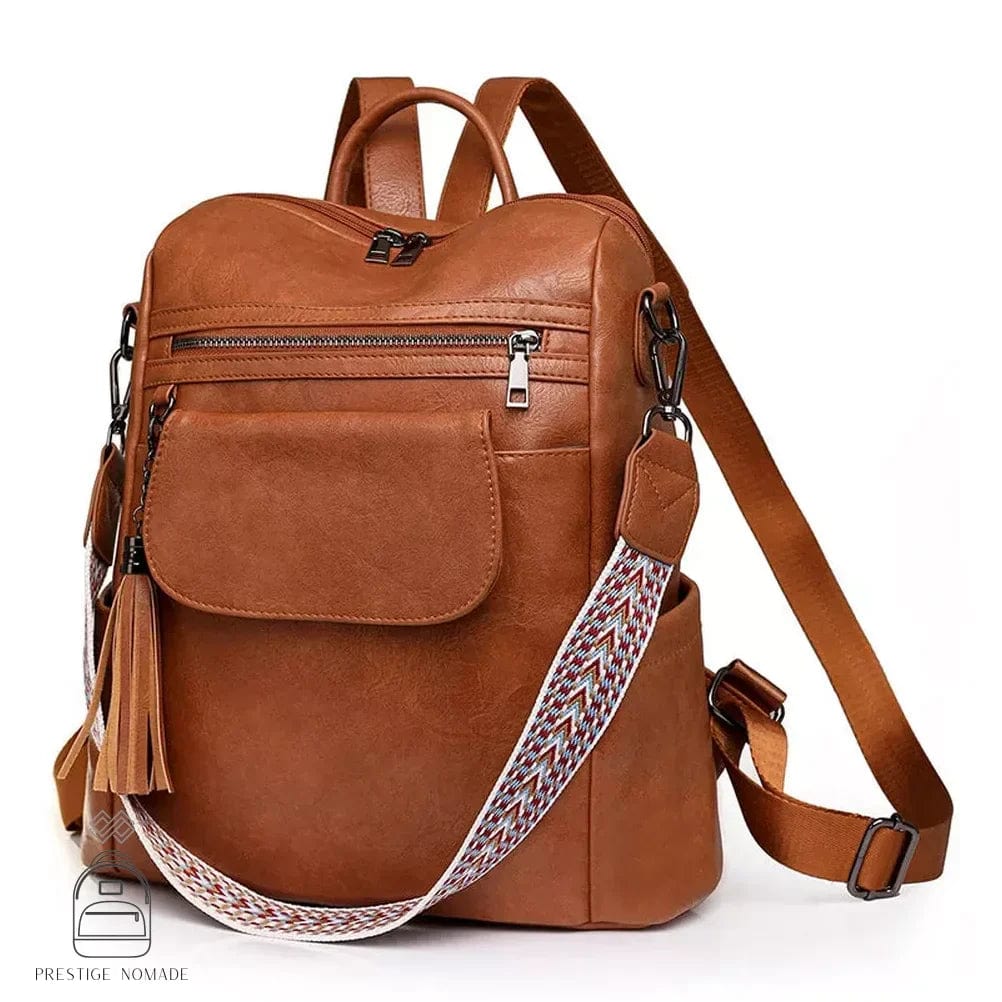 Marron 2 Sac à Dos Bandoulière Femme