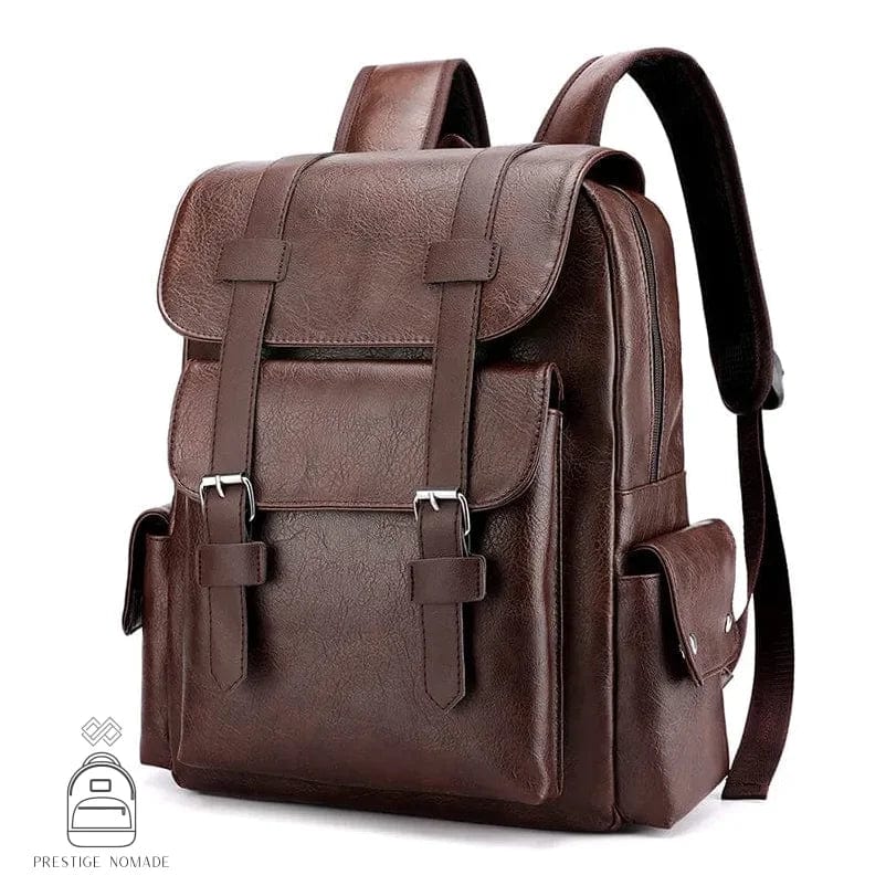 Café / Cuir PU Sac à Dos Classe Homme
