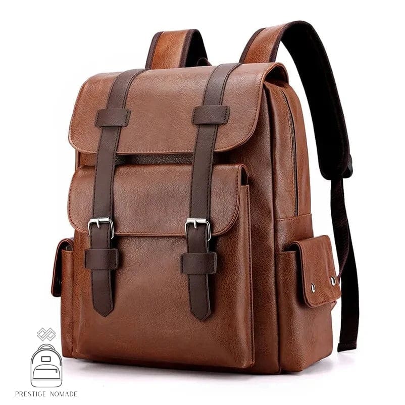 Marron / Cuir PU Sac à Dos Classe Homme