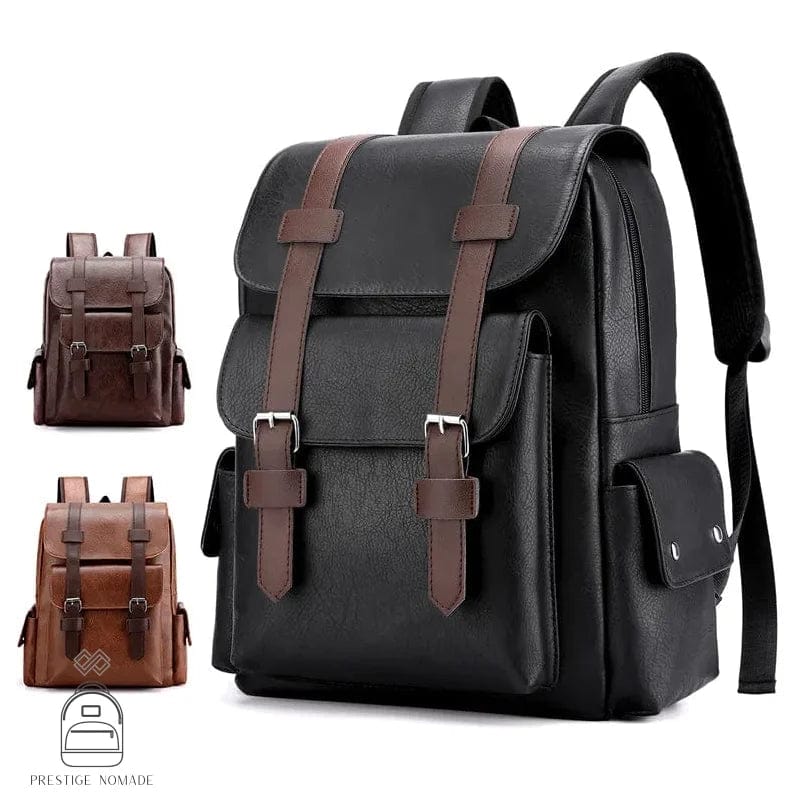 Noir / Cuir PU Sac à Dos Classe Homme