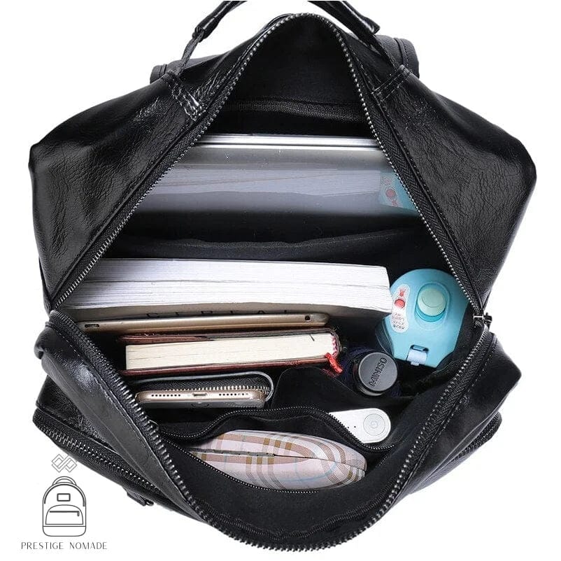 Noir / Cuir (PU) / Homme Sac à Dos Cuir Homme Moto