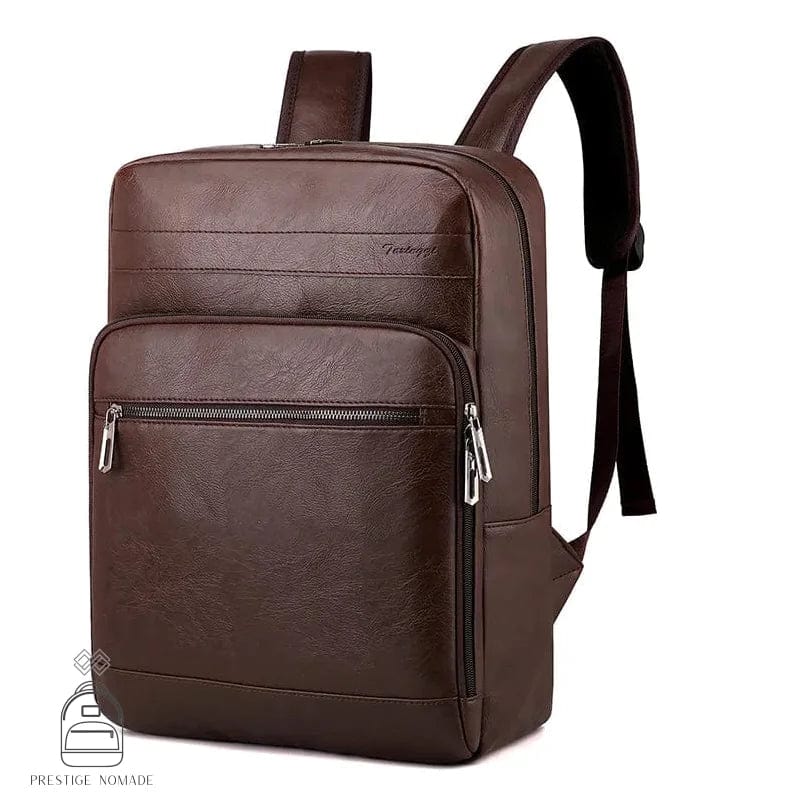 Marron Foncé Sac à Dos Cuir Ordinateur