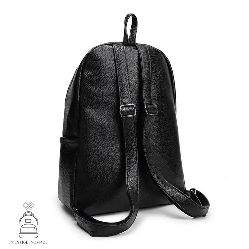 Noir Sac à Dos Cuir Souple Femme Ville