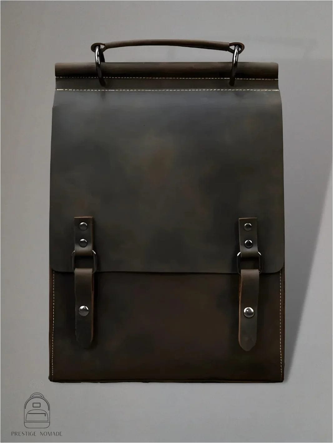 Noir Sac à dos cuir vintage
