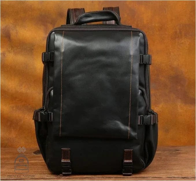 Sac à Dos En Cuir Noir Homme