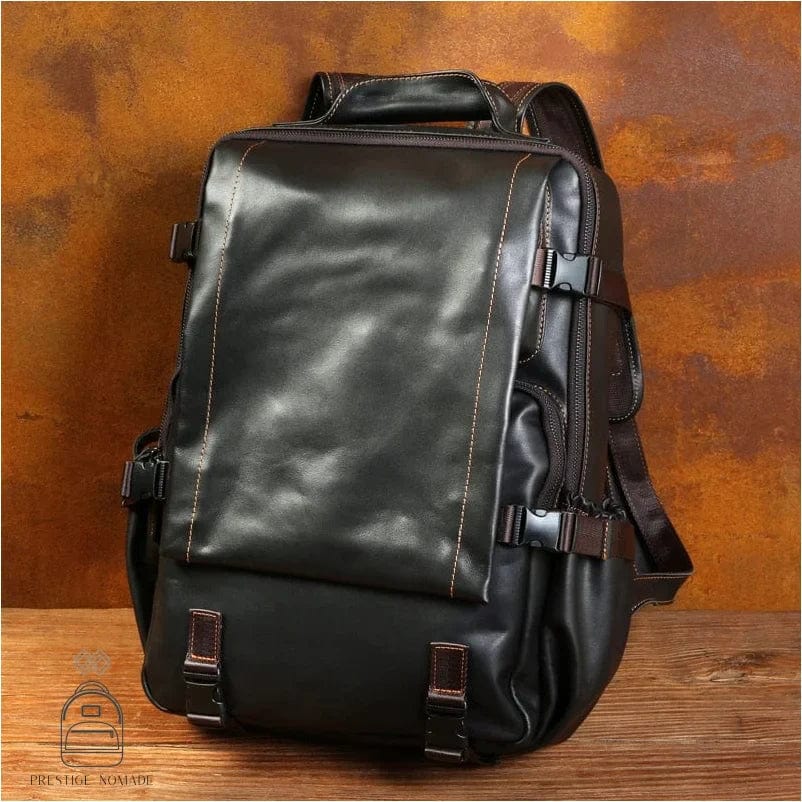 Sac à Dos En Cuir Noir Homme