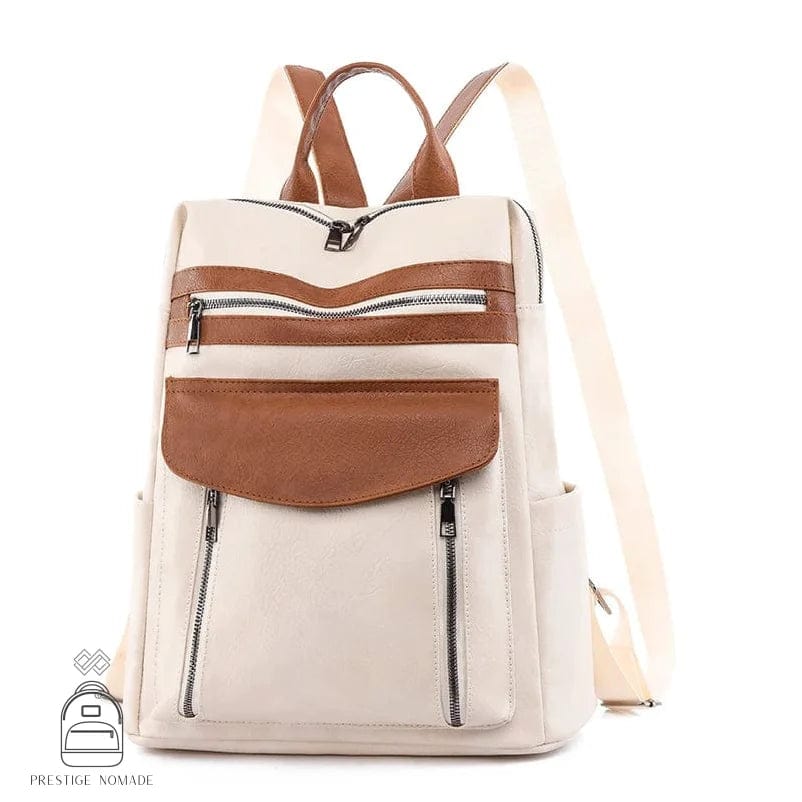 Beige / Cuir Vegan Sac à Dos Vegan