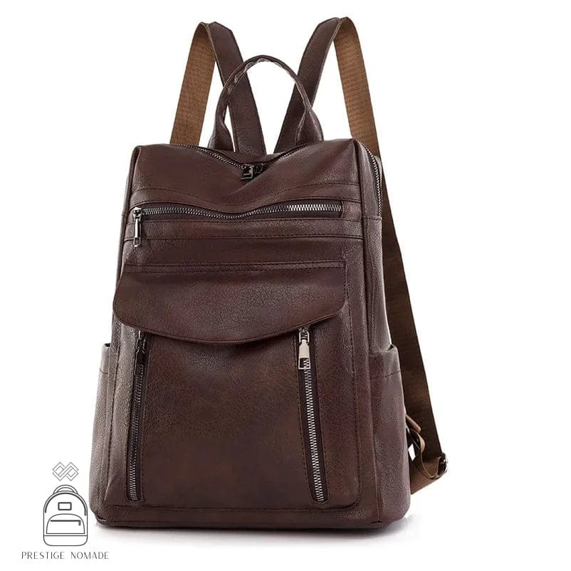 Chocolat / Cuir Vegan Sac à Dos Vegan