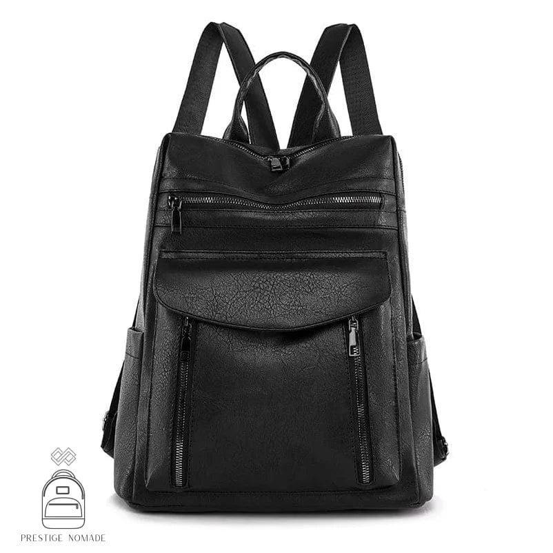 Noir / Cuir Vegan Sac à Dos Vegan