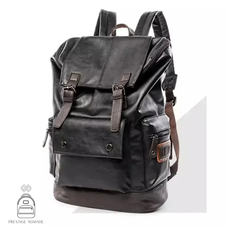 Noir Sac à Dos Cuir Homme Pas Cher