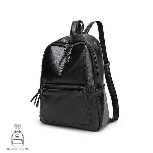 Noir Sac à Dos Cuir Souple Femme Ville