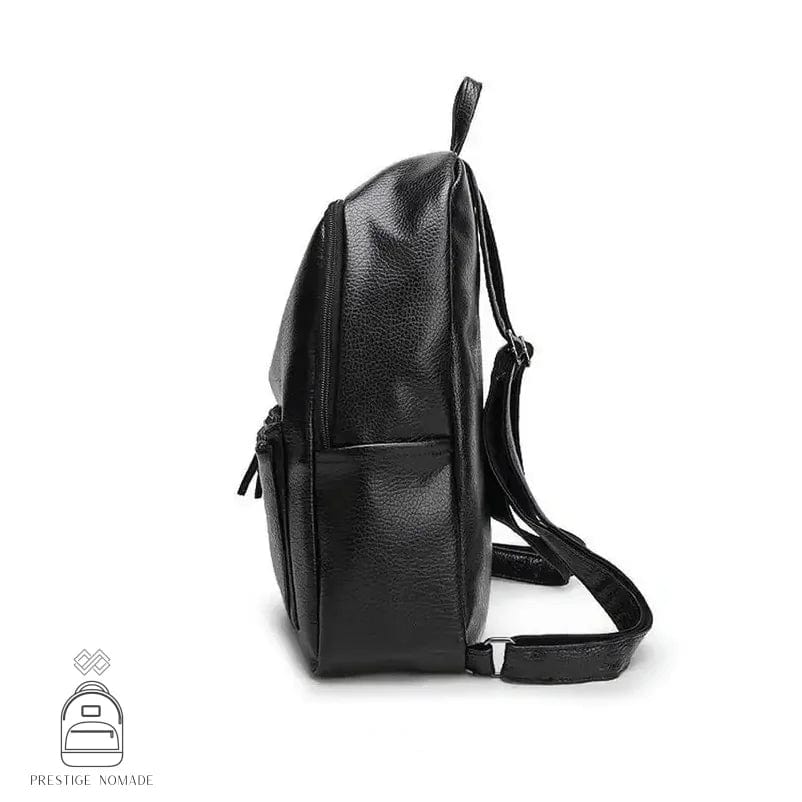 Noir Sac à Dos Cuir Souple Femme Ville