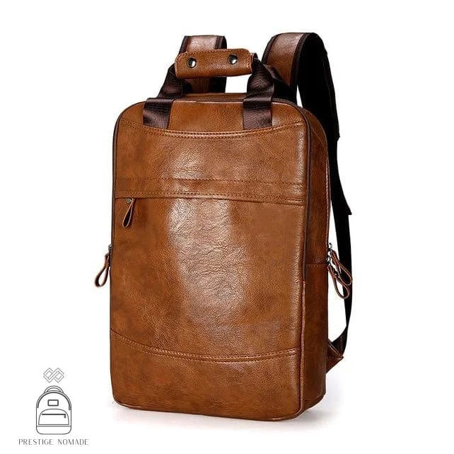 Marron clair Sac à Dos Cuir Vegan Femme