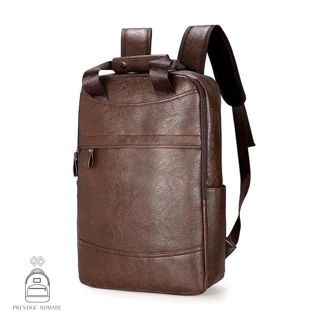 Marron foncé Sac à Dos Cuir Vegan Femme