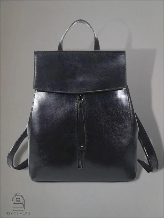 Noir Sac à dos cuir véritable femme