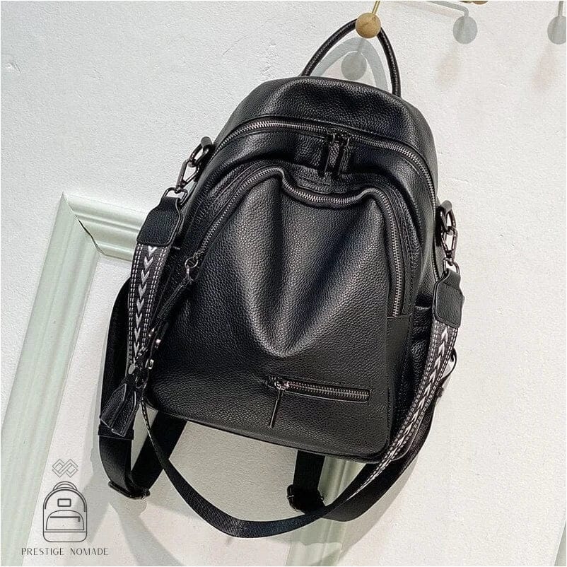 Noir / Cuir / Femme Sac à Dos Femme Élégant Cuir