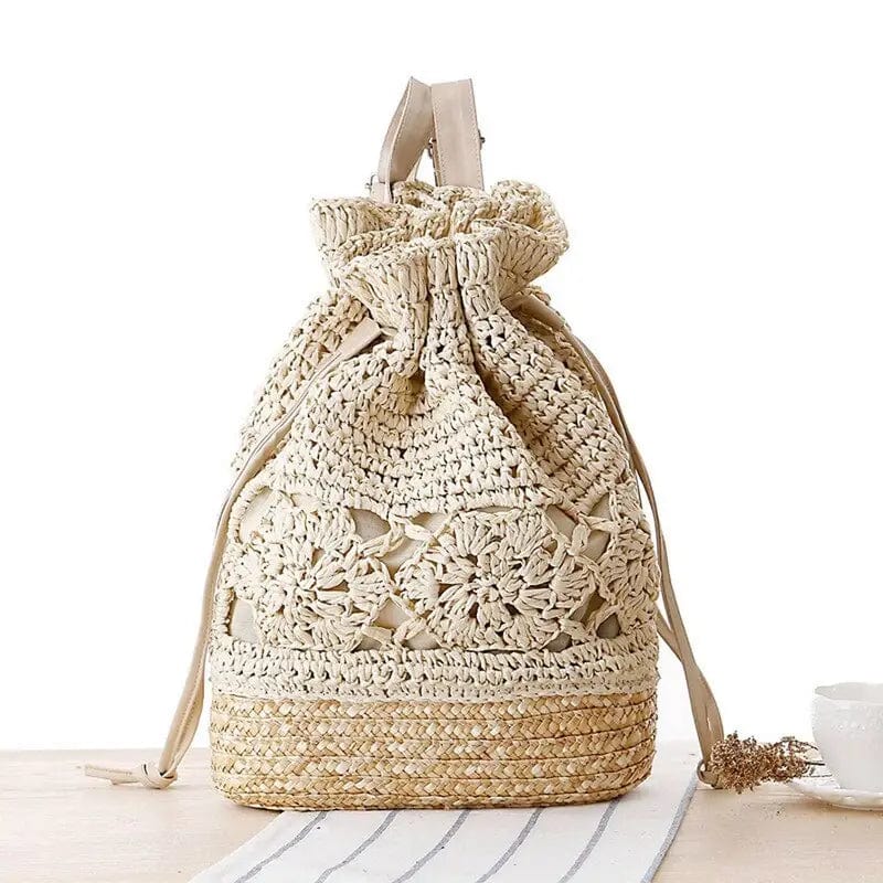 Beige Sac à Dos Femme Été