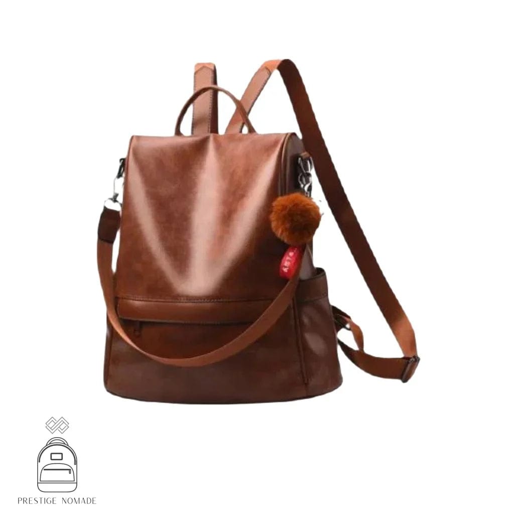 Marron Sac à Dos Vintage Femme